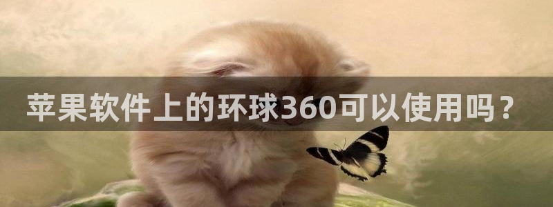 尊龙时凯代理：苹果软件上的环球360可以使用吗？