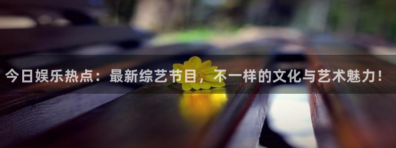 尊龙时凯3官网登录：今日娱乐热点：最新综艺节目，不一样的文化与艺术魅力！