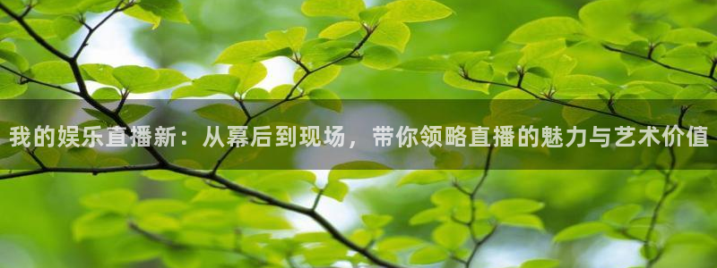尊龙时凯体育注册：我的娱乐直播新：从幕后到现场，带你领略直播的魅力与艺术价值